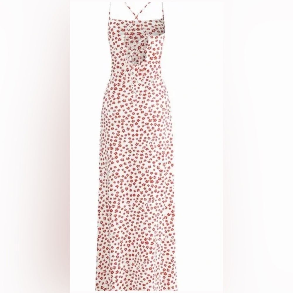 Commense Red and White Floral Maxi Dress - Picture 4 of 4